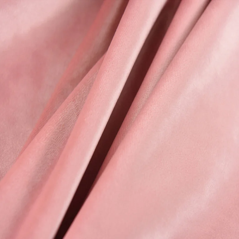 Pink Королевские шелковые бархатные затемненные шторы для спальни, роскошные бархатные шторы для гостиной, плотные оконные шторы, жалюзи, драп - Цвет: Pink