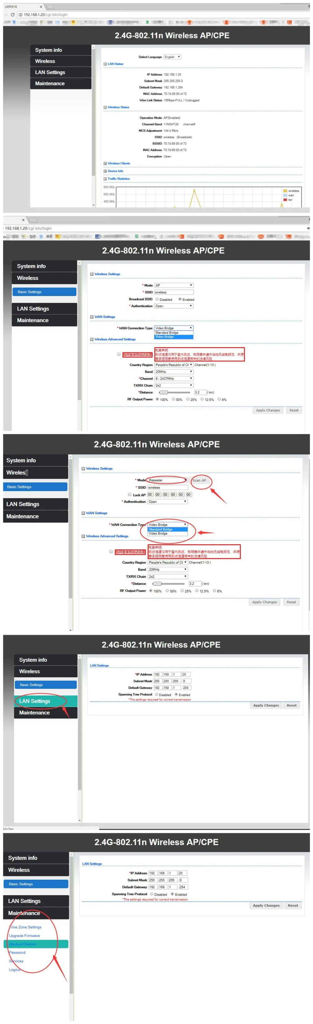 ANDDEAR 9531 чипсет wi fi маршрутизатор repetidor gama larga 300 Мбит/с 2,4 ГГц AP al aire libre CPE AP Пуэнте