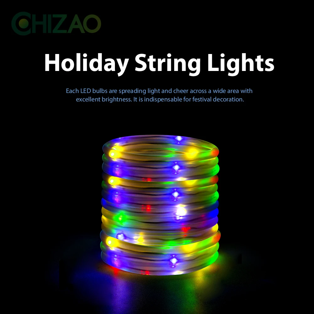CHIZAO Solar Neon Rope Tube LED Strip Light Flexible Waterproof Solar Power Recharge Outdoor Garden Party Decor 12M 100leds DIY CHIZAO Solar Neon Rope Tube LED Strip Light Flexible Waterproof Solar Power Recharge Outdoor Garden Party Decor 12M 100leds DIY