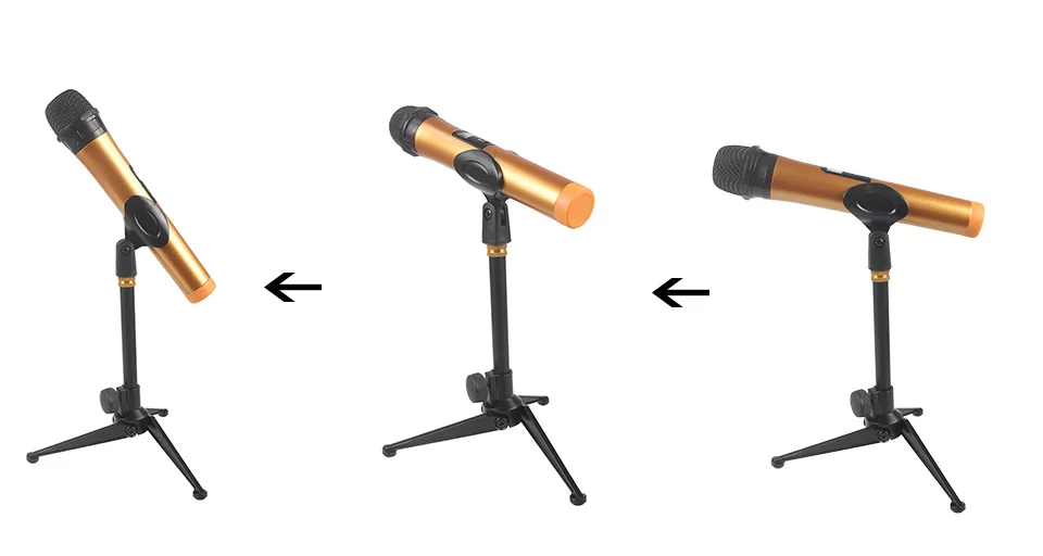 WNG Регулируемый Настольный Штатив для микрофона с 3/8 дюймовым резьбовым винтовым адаптером для студийной домашней вещательной звукозаписи