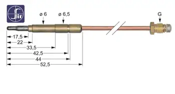 

SIT Thermoelement Lange 500mm Steckhulse 6,0(6,5)mm