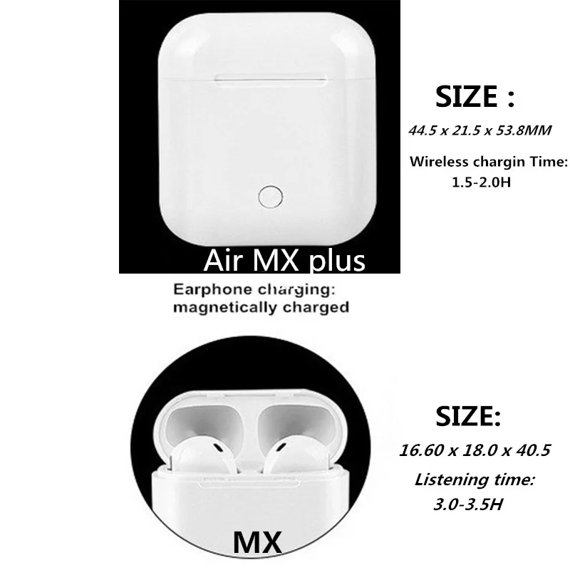 2019 Air MX plus 1:1 гарнитура всплывающая анимация Поддержка беспроводной зарядки PK i10 i12