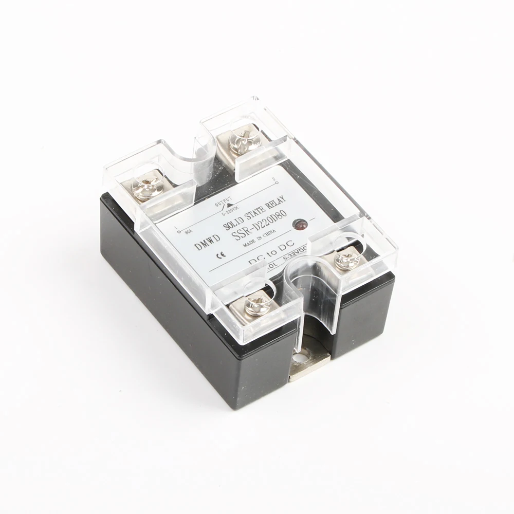 Твердотельное реле с индикатором SSR 80DD 80A 5 32V DC TO 220V реле|solid state relay|state relayrelay solid |
