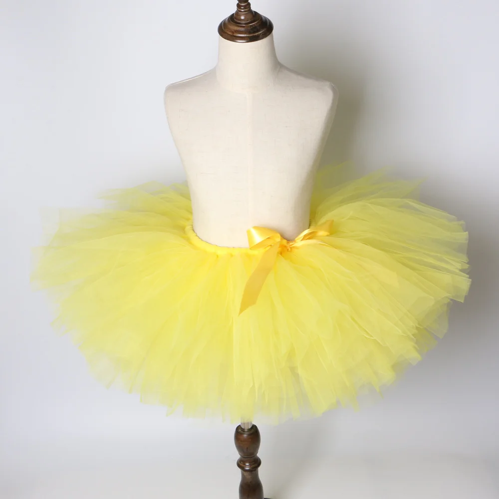 Желтая юбка-пачка для девочек; пышная детская балетная юбка-пачка для танцев; детские юбки для девочек; юбка-американка для дня рождения; фатиновая юбка для маленьких девочек