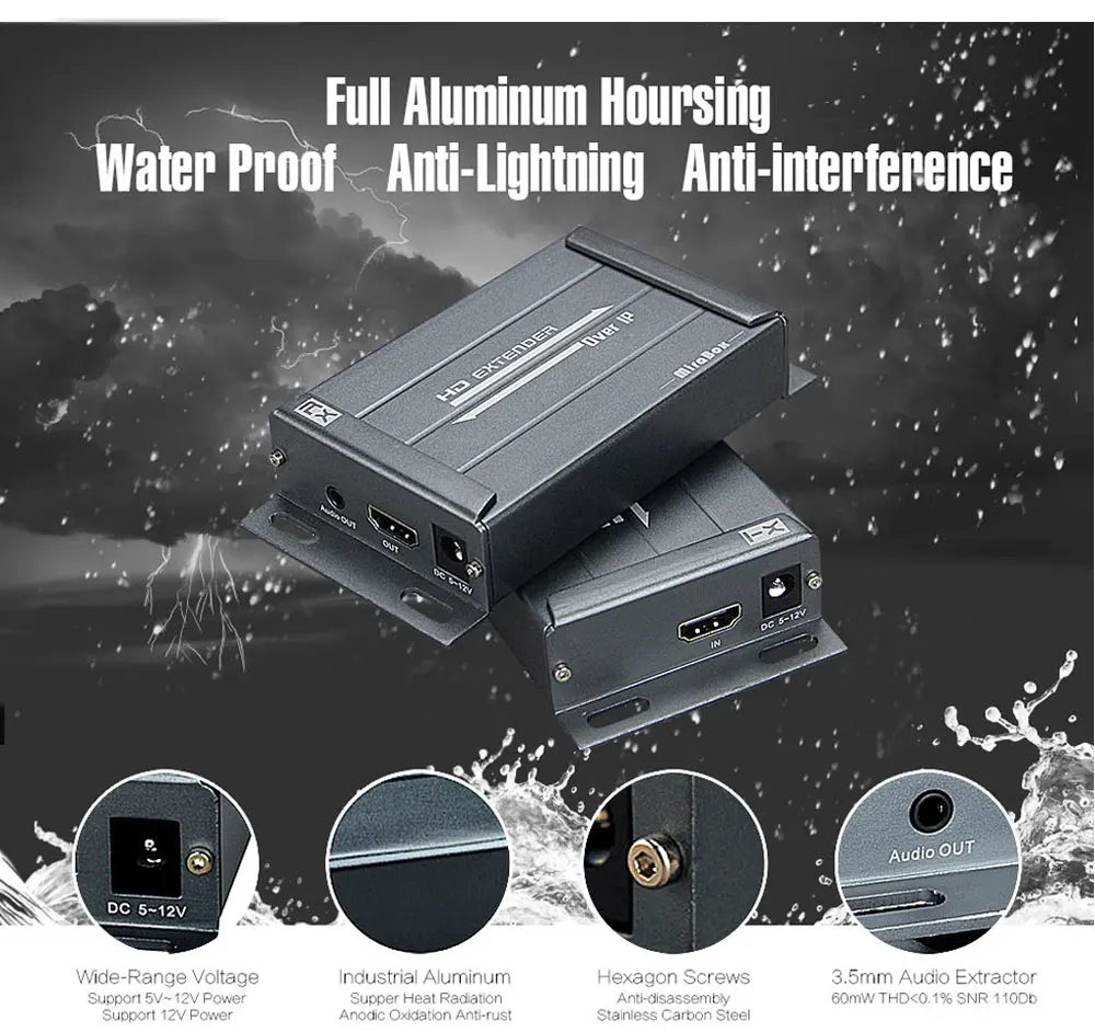 DHL EMS Free Ship HSV891W-IR Wireless HDMI Extender with IR Remote Control 5.8GHz Transmitter 150m HDMI Sender and Receiver (5)