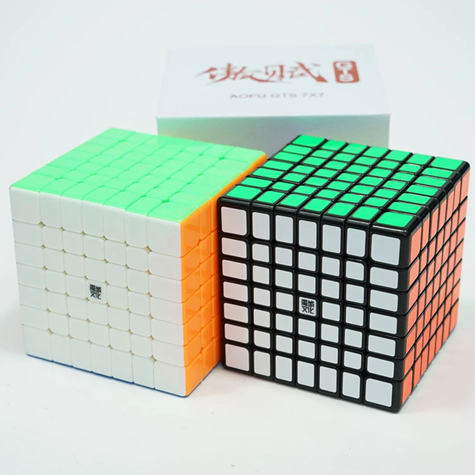 Оригинальный Moyu Aofu GTS 7x7x7 Магнитный куб Professional GTSM 7x7 Magic Скорость Cube Черный Stickerless развивающие игрушки GTS 7 м