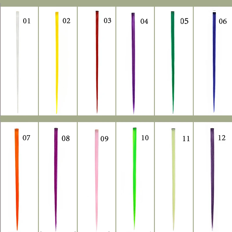 50 см длинные, 3 шт./лот, смешанные 24 цвета, плетение парика, заколки для наращивания волос, градиентные, сделай сам, инструмент для укладки волос, принадлежности для плетения - Цвет: 12