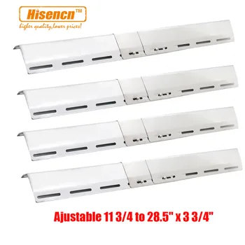 

Hisencn 4pcs Adjustable BBQ Universal Gas Grill Stainless Steel Heat Plate Heat Tent, Replacement Parts Adjust 30 to 72cm