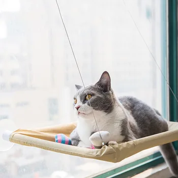 

Cats Hammock Suction Window Wall Mounted Hanging Bed Kitten Resting Sunny Seat E2S