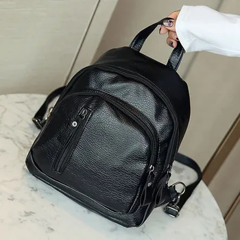 

Womenl Multifunction Shoulder Bookbags School Bag Cute Fashion Backpack Youth Leather Backpacks for Teenage Girls Female School