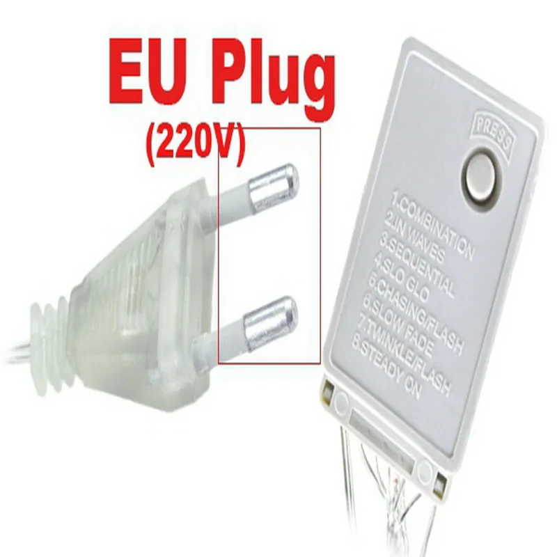 ЕС Plug 10 м Красочный Светодиодный свет шнура наружная домашняя Рождественская Праздничная декоративная лампа