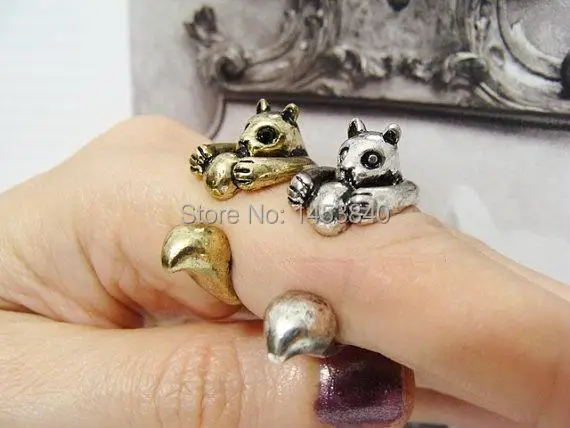 2015 Newest fashion Squirrel Ring animal ring Retro Adjustable Antique Silver/Bronze for Girlfriend Free Size (12pcs/lot)