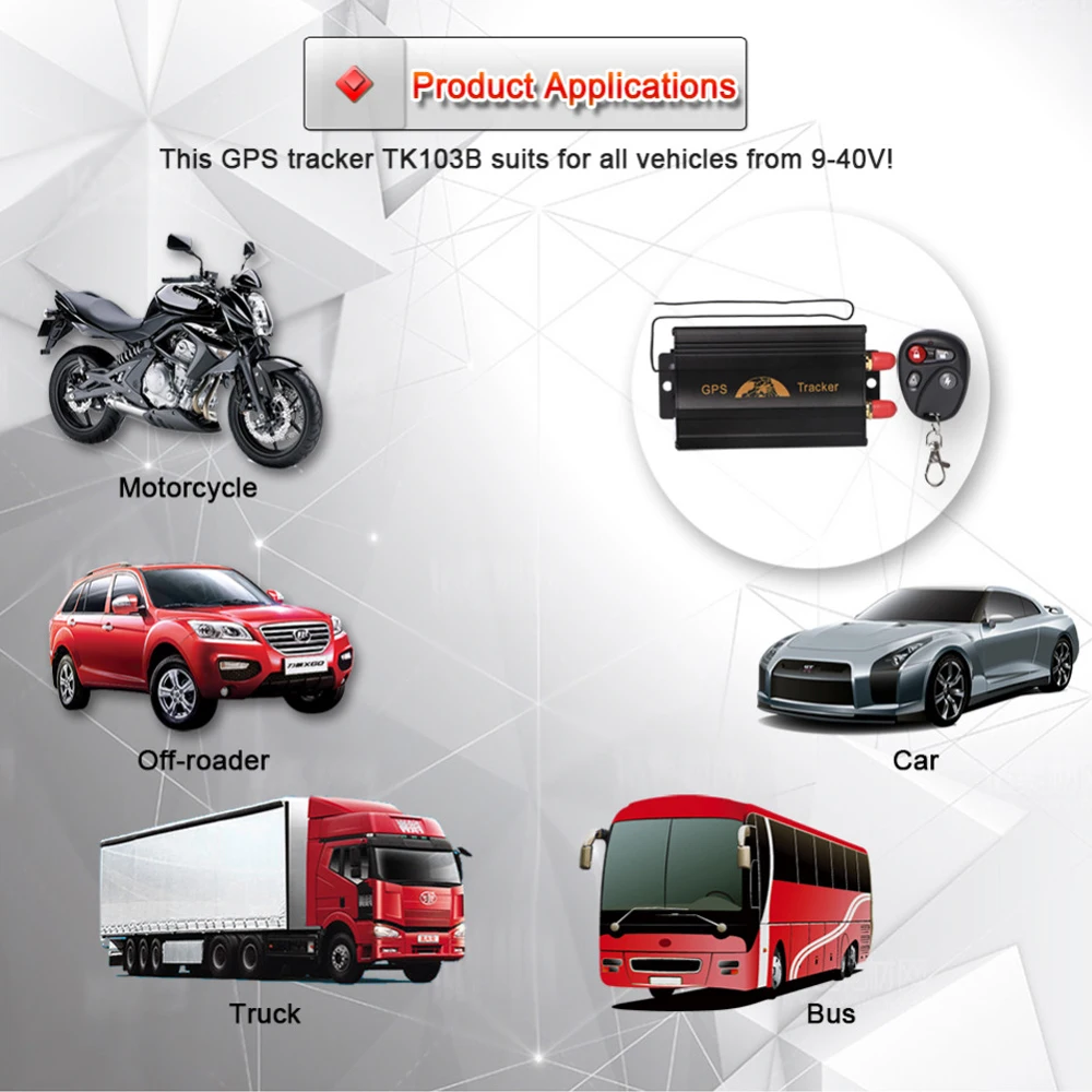 TK103B GPS Tracker Car Cut Off Oil GPS Tracker Locator Tracking Device Crawler Retainer GSM Voice Monitor Shock Alarm Free APP