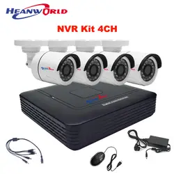 Система NVR 4CH мини комплект ip-камеры открытый hd-камера 720 P безопасности Система наблюдения ссtv