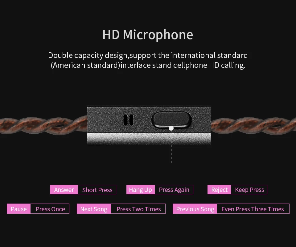 CCA C04 1BA+ 1DD гибридные наушники-вкладыши HIFI DJ Monito спортивные наушники для бега с 2 приводами, гарнитура, съемный 2-контактный кабель