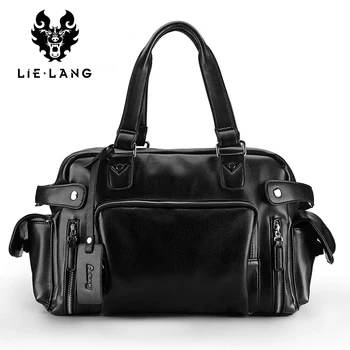 

Men Leather Briefcase Bags Business Men Designer Handbag Men's Travel Bag 14 inch Laptop Briefcase Male Shoulder Messnger Bag