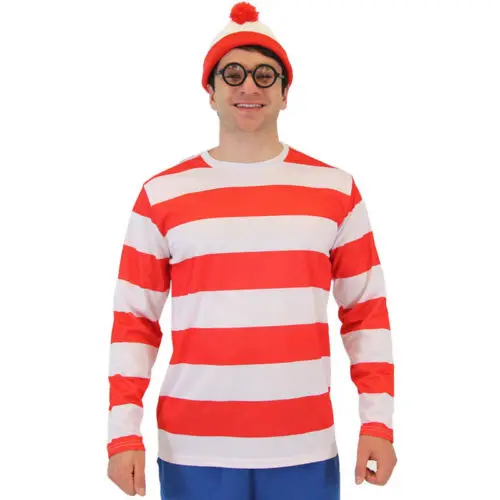 

Hirigin 2017 Adult Men's Long Sleeve Causal O-Neck Cotton Red and White Striped Colors T shirt Tops