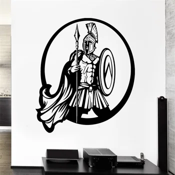 

Wall Decal Ancient Greek Warrior Spartan Shield Battle Spear Vinyl Decal