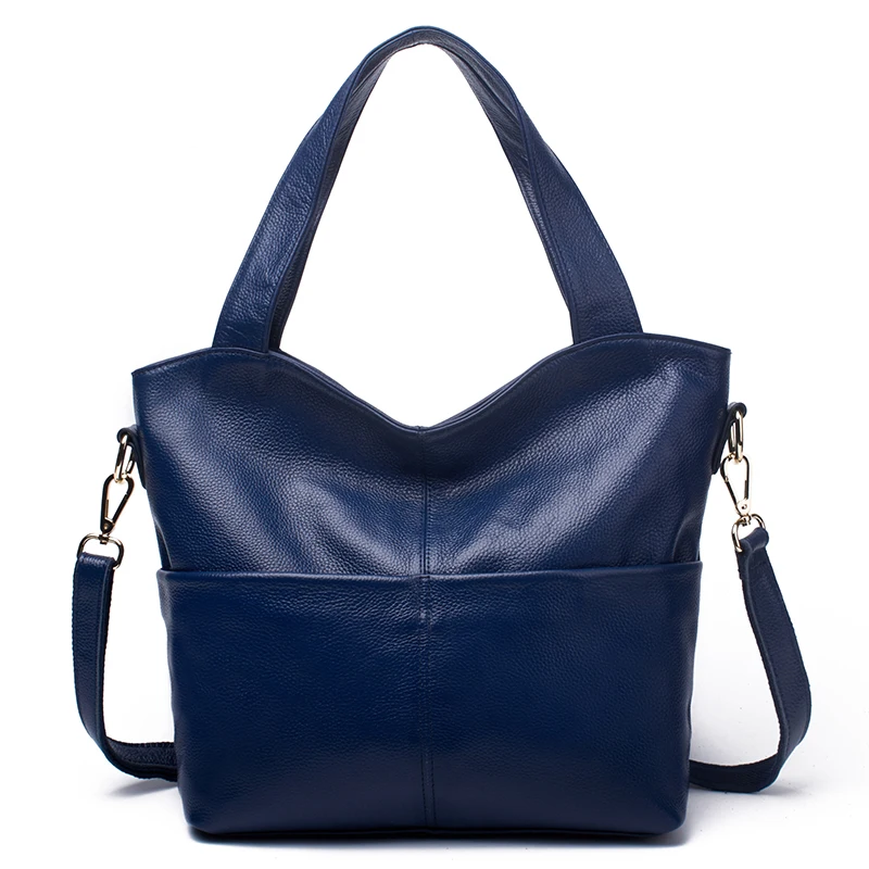 100% Genuine Leather Handbag Large Capacity Women Shoulder Bag Retro Tote Purse High Quality Hobos  Shopping Bags 2018 New (5)