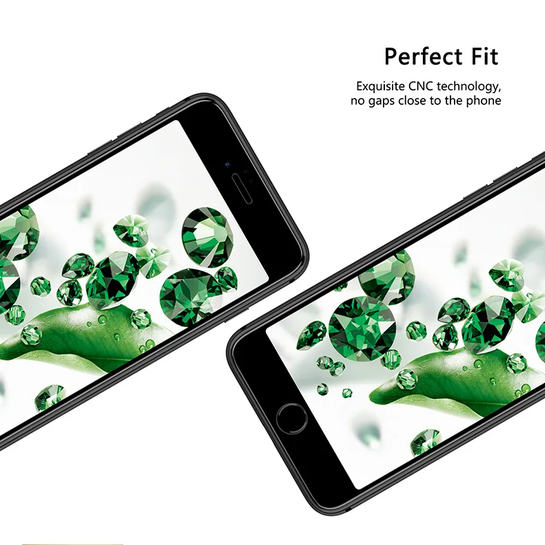 KINGXBAR for iPhone 7 8 Plus Screen Protector Anti Fingerprint Glass for iPhone 8 Glass On the for iphone 8 Plus Clear Full Film (6)