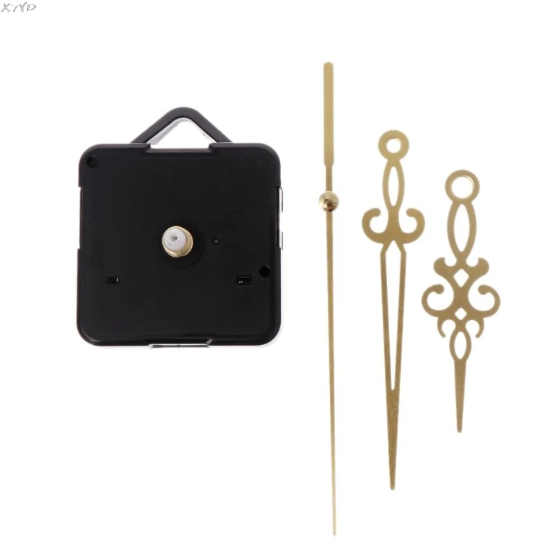 

Quartz Clock Movement Mechanism Hands Wall Repair Tool Parts Silent Kit Set DIY Gold Pointer 16#
