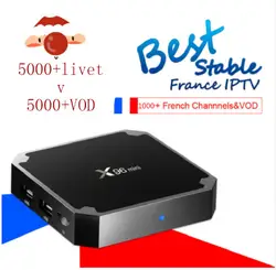 Лучший французский IPTV Box X96 Мини ТВ приставка на базе Android коробка с 5000 + 1 год IP ТВ Европа Франция арабские африканские Марокко футбол