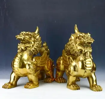 

SCY 1024+++Pure brass, pair of brave pieces, household decoration craftS