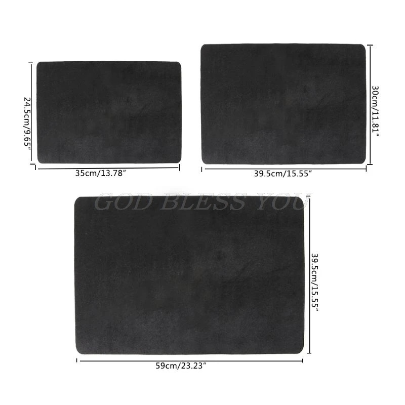

3 Sizes Black Professional Poker Card Deck Mat Magic Tricks Magician Props Coin Pad Board Game