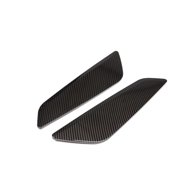 2 шт. автомобиля углеродного волокна Стиль боковое крыло воздушный поток крыло гриль выход Впускной вентиляционное отверстие отделка для BMW 5 серии G30 - Название цвета: Carbon fiber texture