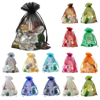 

300 pcs Sheer Organza Candy Bag wedding favors and gifts all for wedding Party Decoration 3 Sizes