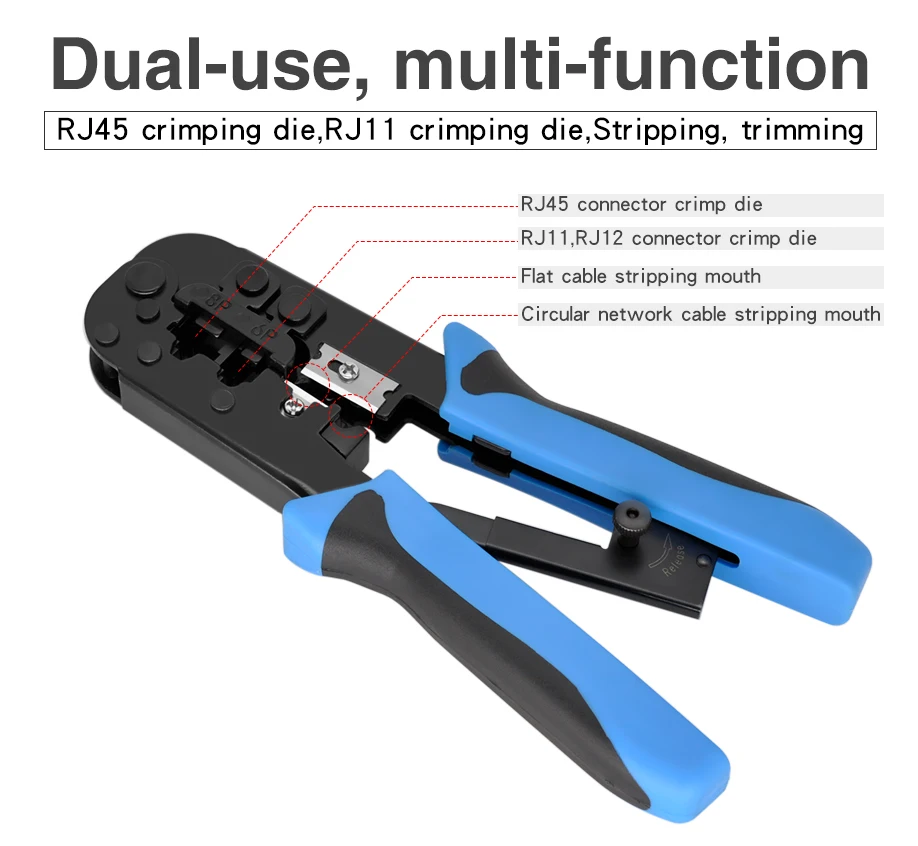 CNCOB rj45 щипцы инструмент rj11 cat5e cat6 кабельная сеть обжимных инструментов плоскогубцы инструмент 8 P/6 P многофункциональные Кабельные плоскогубцы, пилинг ножницы