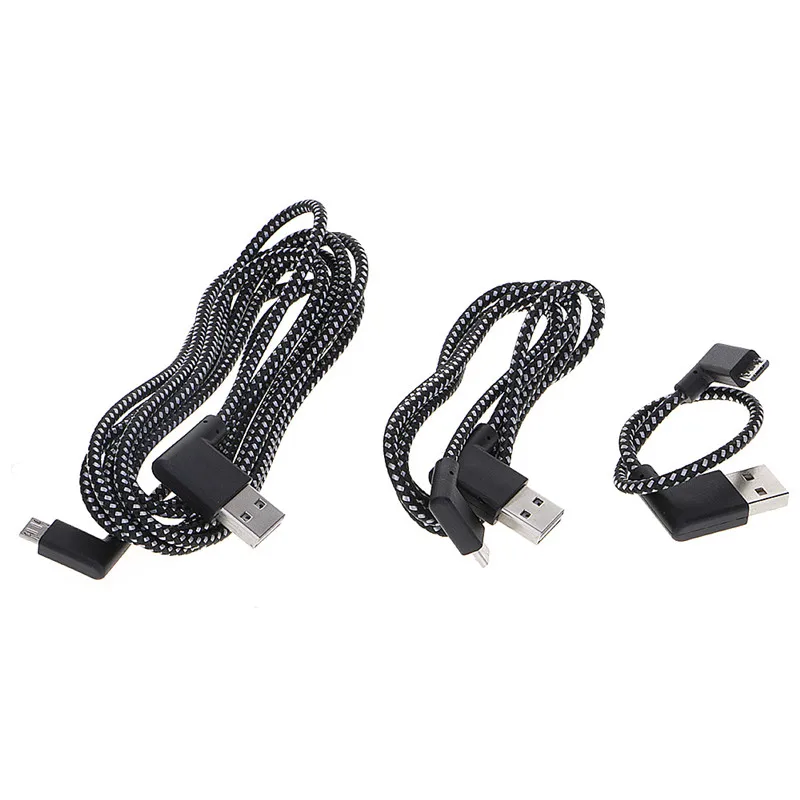 20 см/1 м/2 мвязание Micro USB синхронизация данных двойной 90 градусов кабель для samsung для других телефонов Android