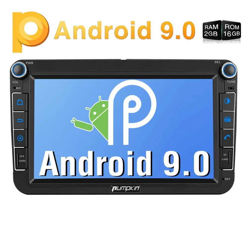 Тыква 2 Din " Android 9,0 автомобильный Радио стерео нет DVD плеер gps навигация для VW/Skoda/Seat/Golf Автомобильный видеорегистратор Wifi OBD fm-радио