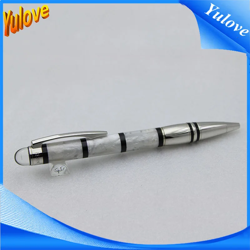 

Yuc99 Hot Sale Retail and Wholesale Pens Luxury Stationery Silver Clip Top Branding MB Ballpoint Pens Pure Gift  Good Quality