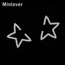 Minlover Винтажные серьги-гвоздики со звездами для женщин со стразами большие Boho Висячие Эффектные серьги модные свадебные украшения MEH1261