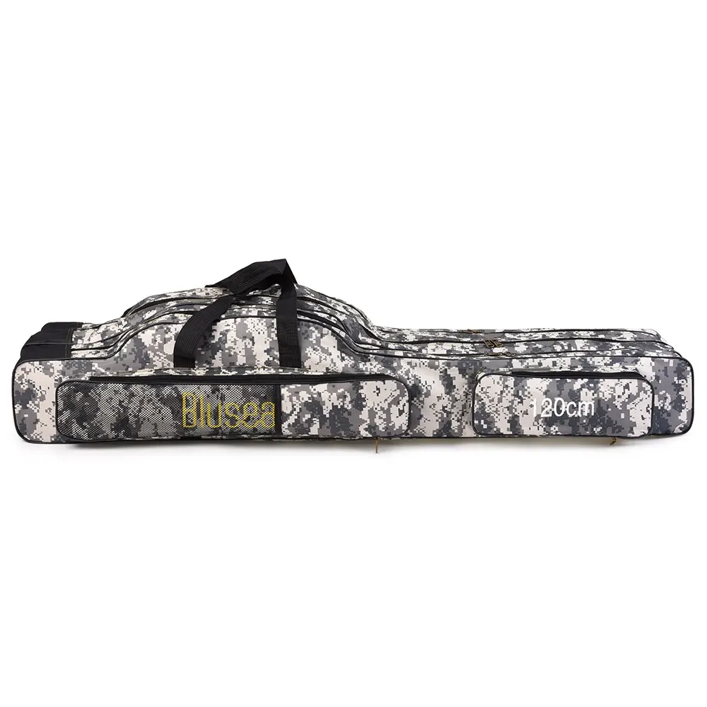 Bolsa de Vara de Pesca Carretel de Vara de Pesca Bolsa de Pesca Bolsa de Armazenamento Blusea 3 Camadas Portátil Dobrável 120 cm - 150 Mod. 1279044 15 Cheap Bolsas de pesca