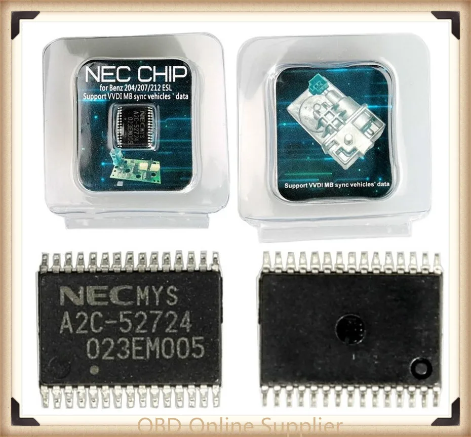 

2019 Transponder A2C-45770 A2C-52724 NEC Chip for Ben-z W204 W207 W212 ESL ELV Work with Xhorse VVDI MB BGA Tool or CGDI for MB