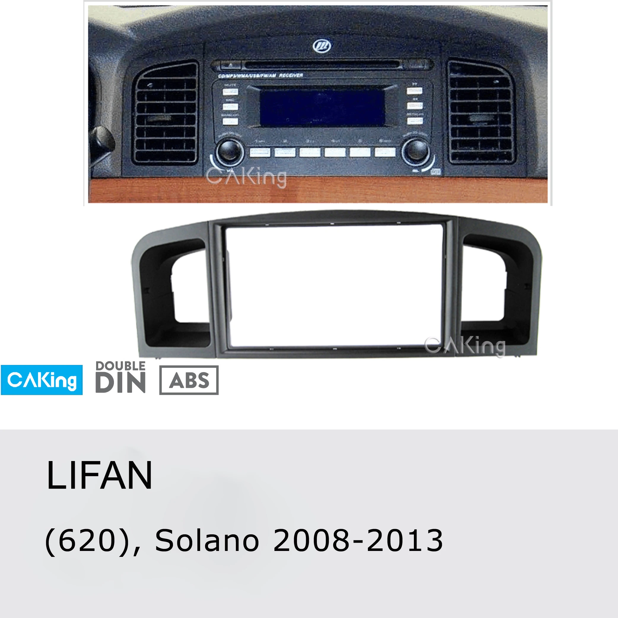 Двойной Din автомобиля фасции Радио панель для LIFAN(620), Solano 2008-2013 Dash Kit переходная пластина адаптер крышка ободок отделка консоли