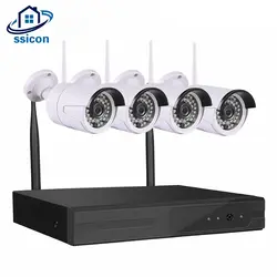 Ssicon 4 канала 720 P NVR CCTV Беспроводной Камера Системы 4ch Wi-Fi NVR комплект домашней безопасности Камеры Скрытого видеонаблюдения Системы plug and play