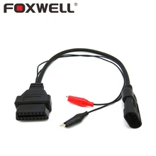 Car OBD Cable 3 Pin for Fiat Alfa Lancia 3Pin Male To 16Pin Female Extension Adapter Connector Auto OBD1 OBD2 OBDII 2 ECU 16-Pin