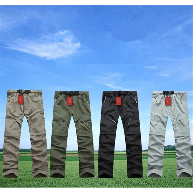 2019 New Fashion Style Men Quick-drying Pants Summer Casual Breathable Trousers Uv Protection Detachable S-3X |