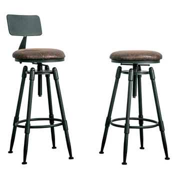 

2018 new style unique simple round iron stool salon chair stool with hollow seat bar stool 103