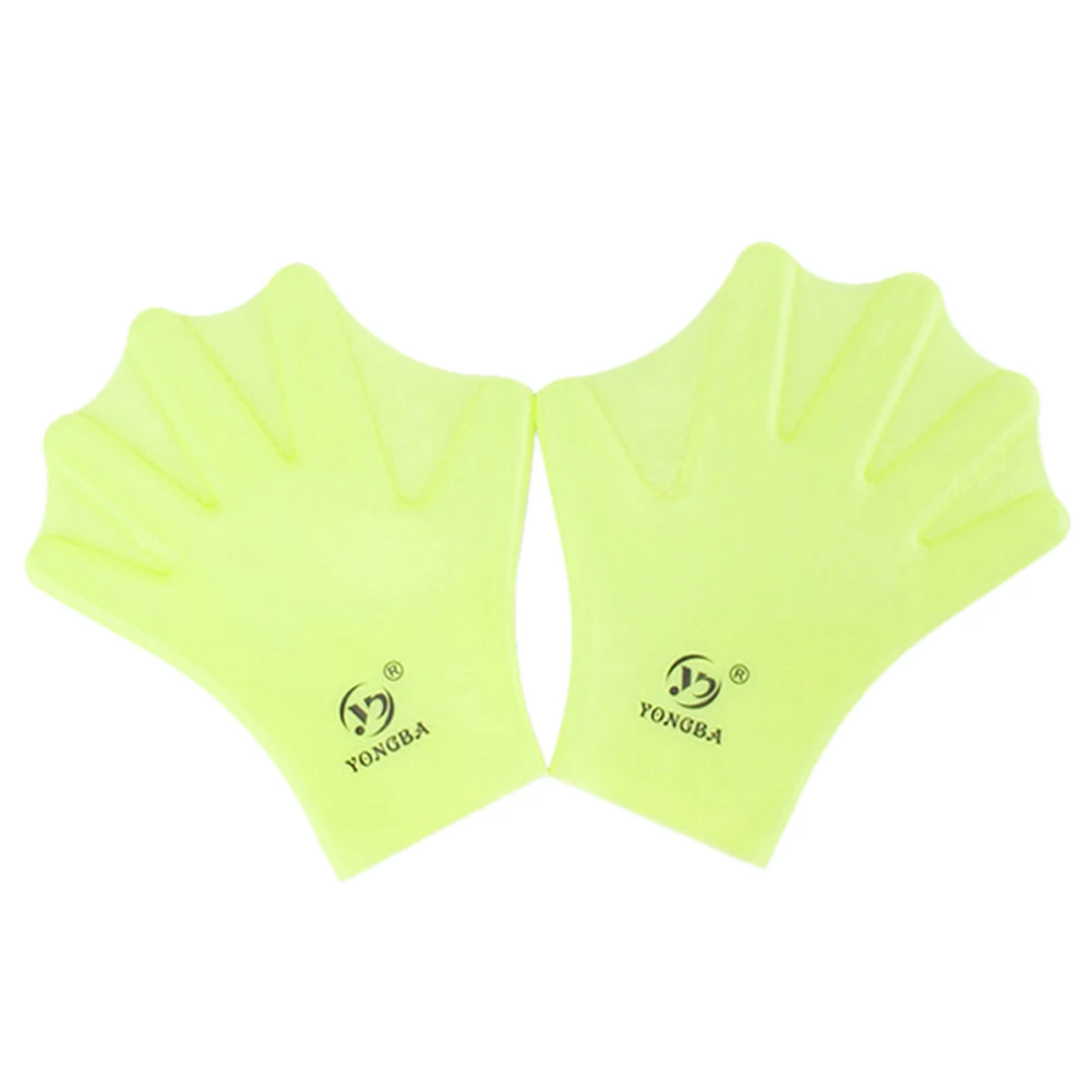 1 пара детских взрослых ручных плавников для плавания Ласты перепонки перчатки для дайвинга - Цвет: Yellow Children
