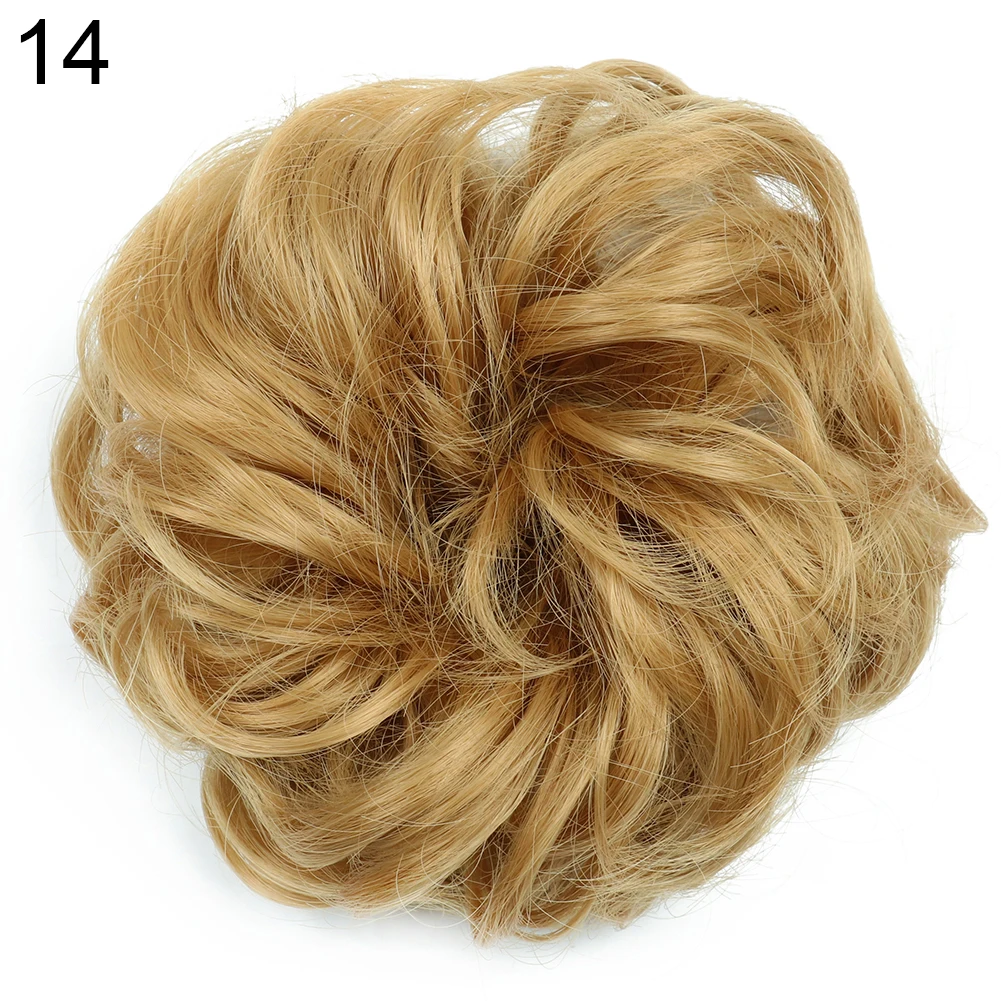 Женские волосы булочка для наращивания, эластичные волнистые кудрявые, грязный пончик, шиньоны, парик, шиньон, инструменты для волос, волосы для милых женщин, косы для волос - Цвет: 14