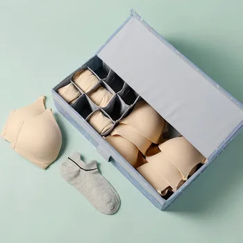 

High Quality 2-in-1 Storage Boxes For Ties Socks Shorts Bra Underwear Divider Closet Organizer Not easily deformed