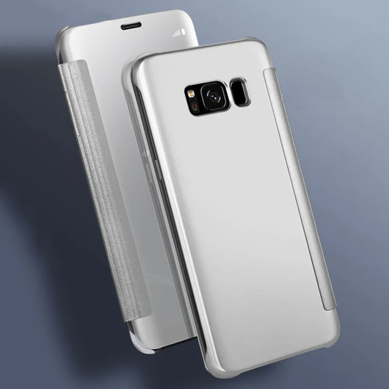 

Clear Mirror Flip Case For iphone X 8 7 6 6s Plus 5 5s SE Samsung Galaxy S8 S7 S6 Edge S5 J1 J5 J7 A3 A5 A7 Cover Cases