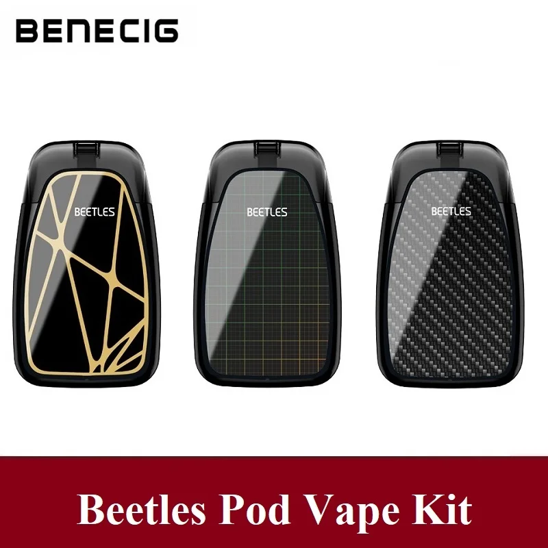 

Beetles Electronic Cigarette Pod System Vape Kit 370mAh Battery With 2mL Cartridge Starter Vaper E-Cigarette Kit