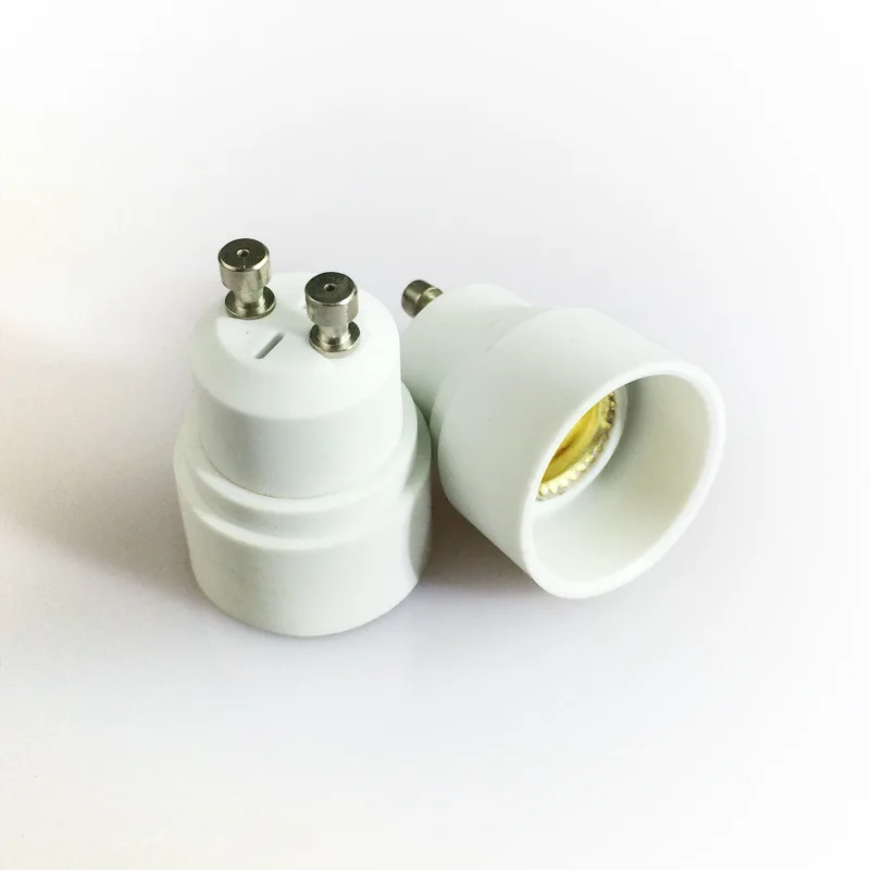 GU10 E14 White 2 Pins Conversion Lamp Holder Big Screw Turn To Small