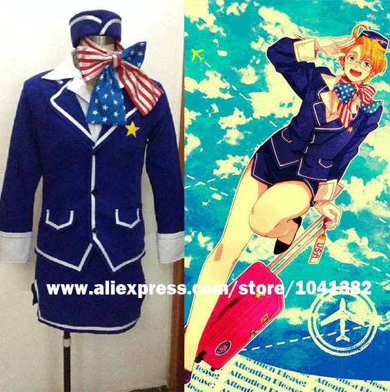 Аниме Hetalia America косплей костюм на Хэллоуин Альфред Ф. Jones Косплей олень