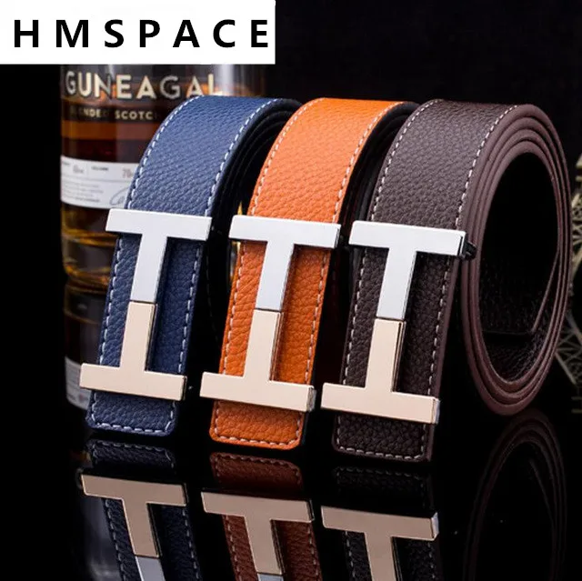 New Luxury H buckle belt Brand Designer Belts of Men High Quality Male